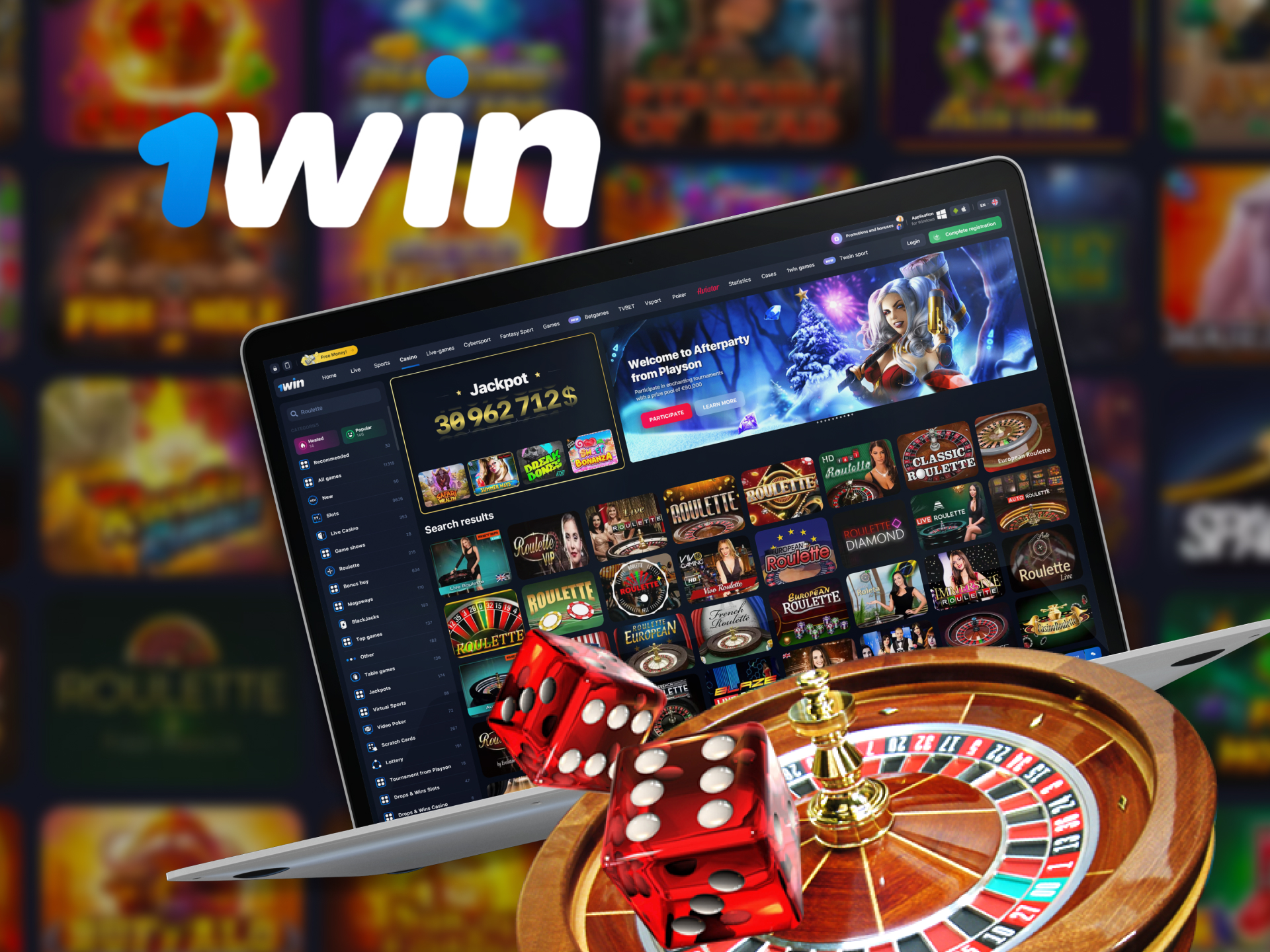 Place a bet on your favorite number in roulette on 1Win.